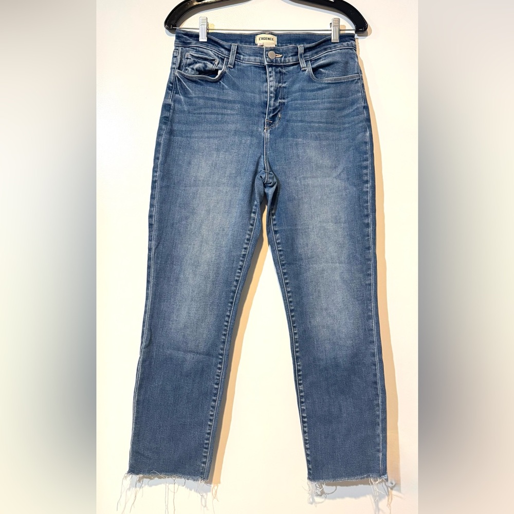 L'AGENCE Blue Straight Leg Jeans